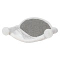Sezlong pentru Montare Pe Perete, 54 x 28 x 33 cm, Alb/Gri
