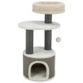 Ansamblu Cat Tree Marco, 38 x 85 cm, Alb/Bej
