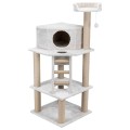 Ansamblu Cat Tree Marlena, 60 x 60 x 151 cm, Gri Deschis