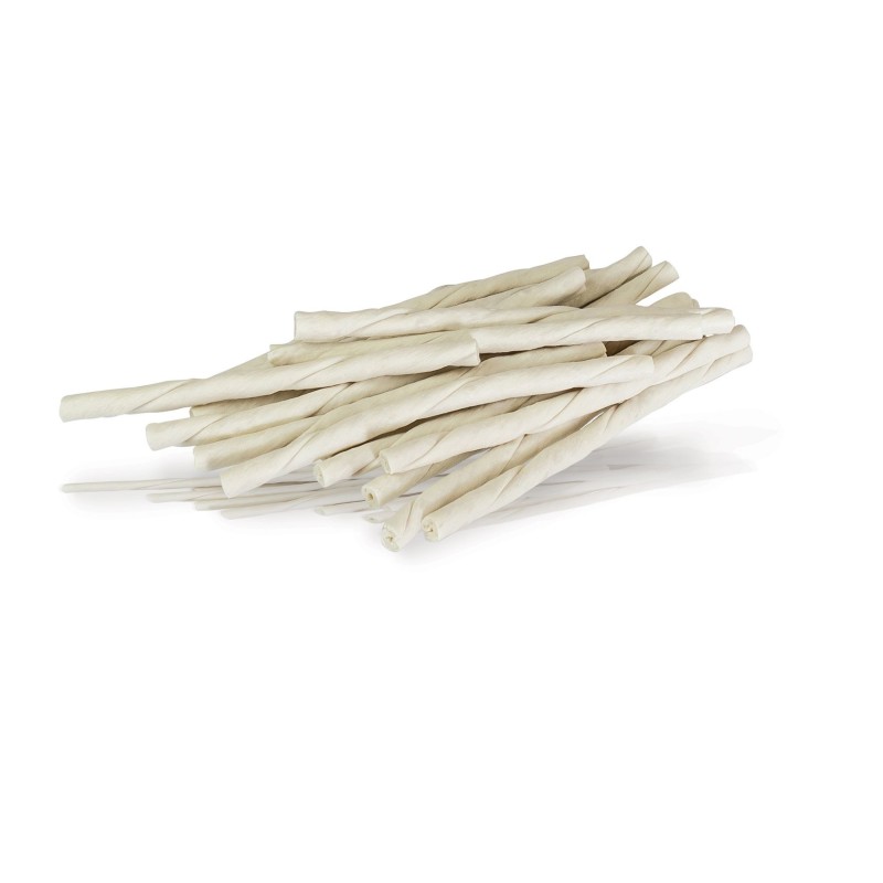 Baton Rasucit din Piele de Bivol, 8 mm/12 cm, 100 buc