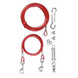 Cablu Cu Arc Si Scripete, 15 m, Pana la 45 kg, Rosu