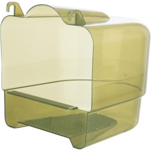 Cadita Acoperita pentru Pasari, Plastic, Semicerc, 15 x 16 x 17 cm, Diverse Culori