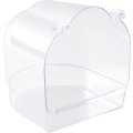Cadita Acoperita pentru Pasari, Plastic, Semicerc, Transparent, 13 x 12 x 13 cm