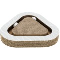 Carton de Zgariat pentru Pisici, cu 2 Mingi, 36 x 5 x 36/36 cm, Gri