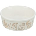 Castron Ceramic, Alb/Taupe, Dimensiune ø 16 cm/0.7 l