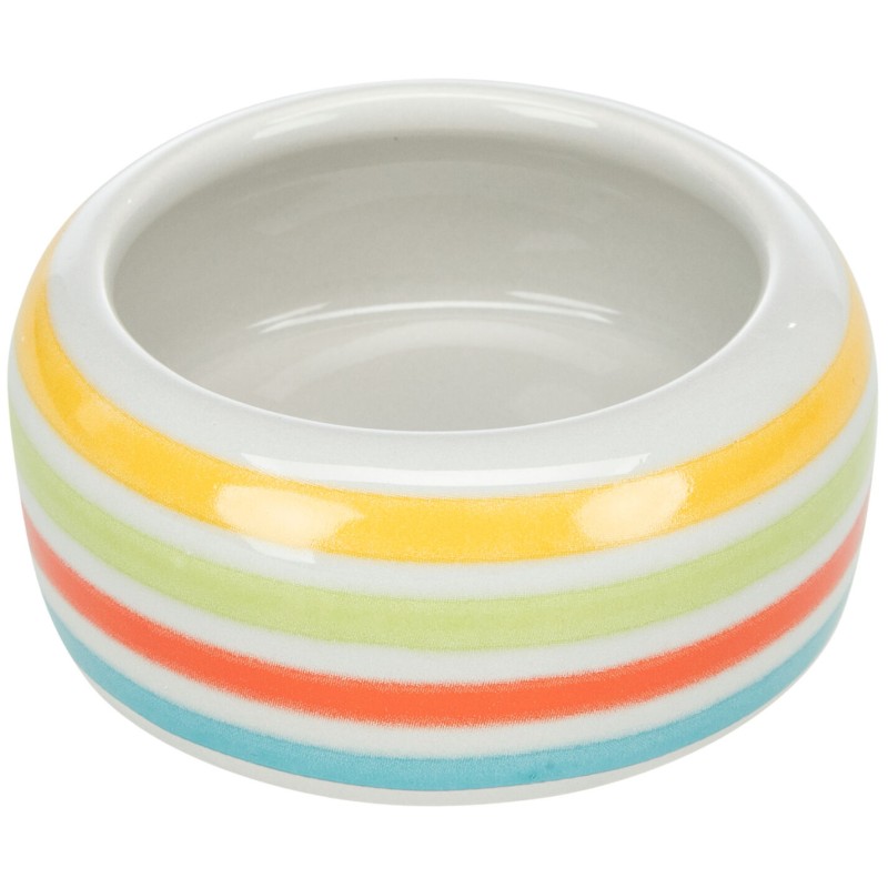 Castron Ceramic Pentru Hamsteri, 50 ml/ 8 cm, Multicolor/Crem