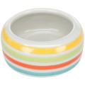 Castron Ceramic Pentru Hamsteri, 50 ml/ 8 cm, Multicolor/Crem