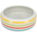 Castron Ceramic Pentru Iepuri, 500 ml/16 cm, Multicolor/Crem
