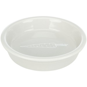 Castron Ceramic Pentru Iepuri, Cu Motiv Morcov, 200 ml/ 14 cm, Diverse Culori