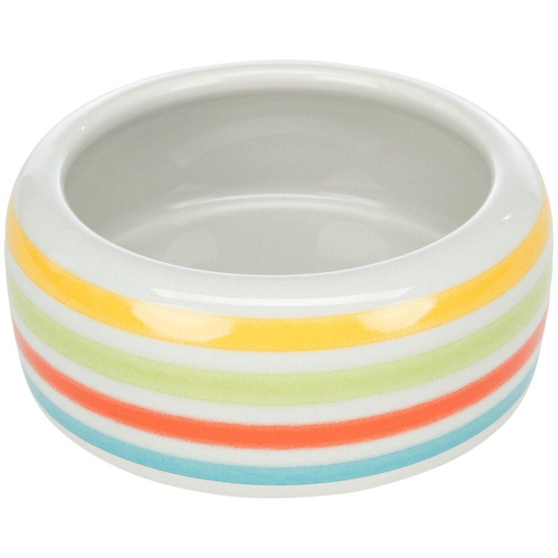 Castron Ceramic Pentru Porcusori de Guineea, 200 ml/11 cm, Multicolor/Crem