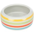 Castron Ceramic Pentru Porcusori de Guineea, 200 ml/11 cm, Multicolor/Crem