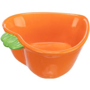 Castron Ceramic pentru Rozatoare, Forma Morcov, 180 ml / 12 x 11 cm, Portocaliu
