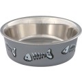 Castron Inox Cu Invelis Plastic Pentru Pisici, 0.3 l/12 cm, Diverse Culori