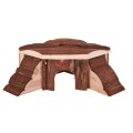 Casuta de Colt pentru Hamsteri, Thordis, Lemn, 21 x 7 x 19/19 cm, Maro