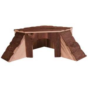 Casuta de Colt pentru Rozatoare, Thordis, Lemn, 35 x 15 x 37/37 cm, Maro