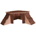 Casuta de Colt pentru Rozatoare, Thordis, Lemn, 35 x 15 x 37/37 cm, Maro