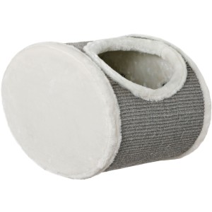 Casuta Pe Perete 48 x 29 x 28 cu Sisal Gri cu Alb