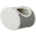 Casuta Pe Perete 48 x 29 x 28 cu Sisal Gri cu Alb