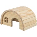 Casuta pentru Hamsteri, Lemn, Semi-Circular, 19 x 11 x 13 cm