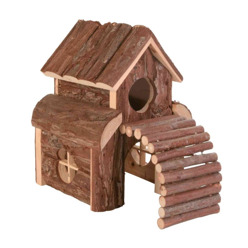 Casuta pentru Rozatoare, Finn, Lemn, 13 x 20 x 20 cm, Maro
