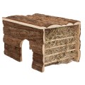 Casuta pentru Rozatoare, Ila, cu Iesle pentru Fan, Lemn, 40 x 25 x 29 cm