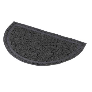 Covoras In Fata Litierei, Forma Semicircular, PVC, 41 x 25 cm, Antracit