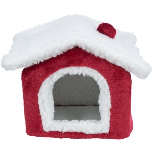 Culcus-Casuta Pentru Rozatoare, Xmas, 23 x 18 x 24 cm, Rosu/Alb