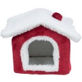 Culcus-Casuta Pentru Rozatoare, Xmas, 23 x 18 x 24 cm, Rosu/Alb