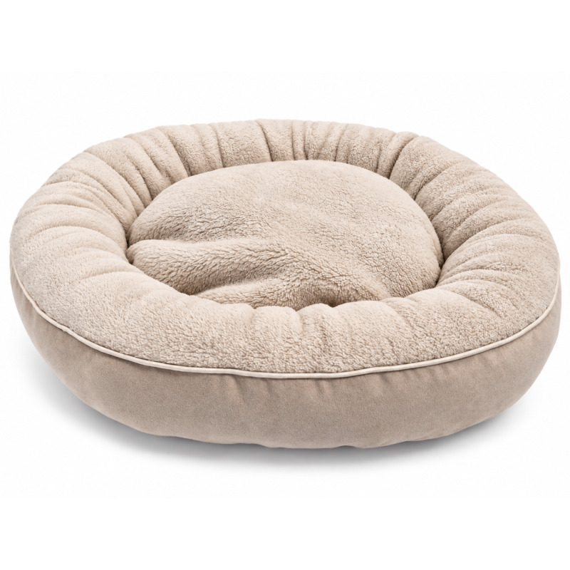 Culcus Oval pentru Caini si Pisici, Bej, 40x30 cm