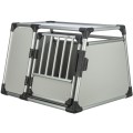 Cusca de Transport, Aluminiu, L: 93 x 64 x 81 cm, Pana la 40 kg, Argintiu/Gri