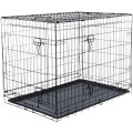 Cusca Kennel Pentru Caini, Metal, Negru, Marime M: 78 x 62 x 55 cm