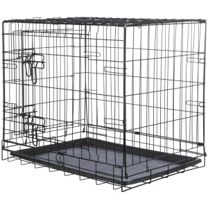 Cusca Kennel Pentru Caini, Metal, Negru