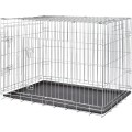 Cusca Kennel Pentru Caini, Metal, Crom, Marime L: 109 x 79 x 71 cm