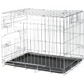 Cusca Kennel Pentru Caini, Metal, Crom, Marime M: 78 x 62 x 55 cm