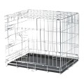 Cusca Kennel Pentru Caini, Metal, Crom, Marime S: 64 x 54 x 48 cm