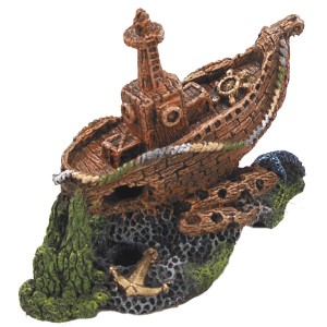 Decor Epava Galleon, S: 18 x 11 x 16 cm