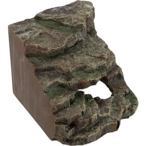Decor pentru Terariu, Colt de Stanca cu Pestera si Platforma, 19 x 16 x 18 cm