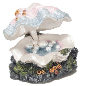 Decor Scoica cu Perle, S 12.5 x 11.5 x 8 cm