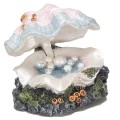 Decor Scoica cu Perle, S 12.5 x 11.5 x 8 cm