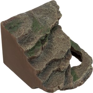 Decor Terariu, Colt de Stanca cu Pestera si Platforma, 14 x 11 x 14 cm