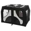 Geanta Transport Auto/Cazare Caini, Vario Double, S: 91 x 60 x 61/57 cm, Negru/Gri