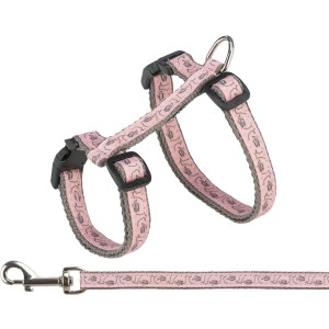 Ham Si Lesa Pentru Pisici, 27-45 cm/13 mm, 1.20 m, Roz/Gri