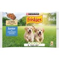 Hrana Umeda pentru Caini, Friskies Junior, cu Pui si Morcovi in Sos, 4 x 85 g