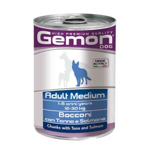 Hrana Umeda Pentru Caini, Gemon Adult, Cu Ton Si Somon, 415 g