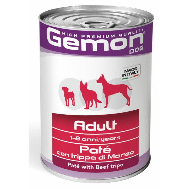 Hrana Umeda Pentru Caini, Gemon Adult, Pate Cu Burta/Vita, 400 g