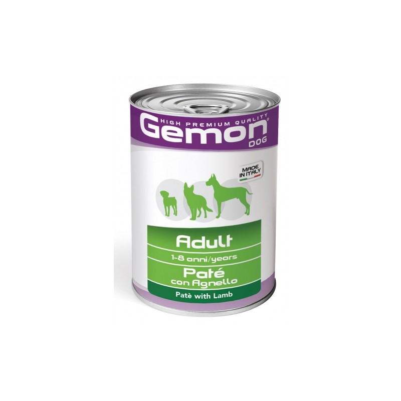 Hrana Umeda Pentru Caini, Gemon Adult, Pate Cu Miel, 400 g