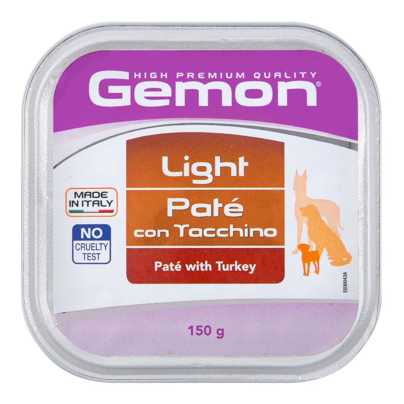 Hrana Umeda Pentru Caini, Gemon Light, Adult, Pate Cu Curcan, 150 g