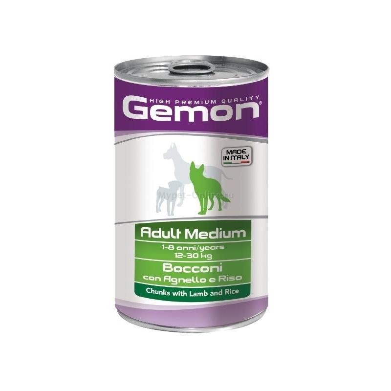 Hrana Umeda Pentru Caini, Gemon Medium Adult, Miel Si Orez, 1250 g