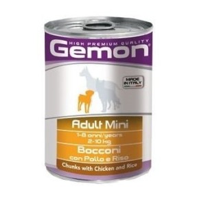 Hrana Umeda Pentru Caini, Gemon Mini Adult, Pui Si Orez, 415 g