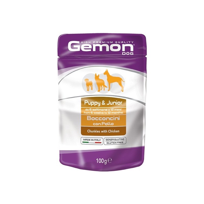 Hrana Umeda Pentru Caini, Gemon Puppy And Junior, Pui, 100 g